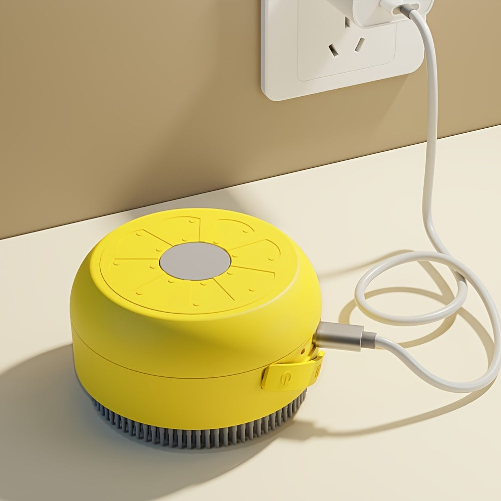 Cat Paw / Lemon Dual-Style Optional 3-in-1 Electric Pet Steaming Brush, Cat Paw Standard Model (150mAh) - One-button Spray Massage and Cleaning, Self-cleaning, Suitable for Both Cats and Dogs, for Massaging, Cleaning, and Rem