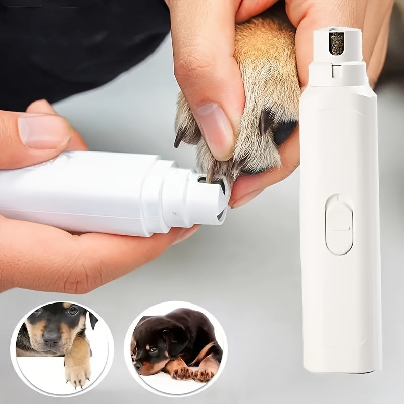 Electric Pet Nail Grinder for Dogs & Cats, 1pc Paw Grooming Tool, Battery-Operated (Battery Not Included) - Plastic, Dog Nail Grinders