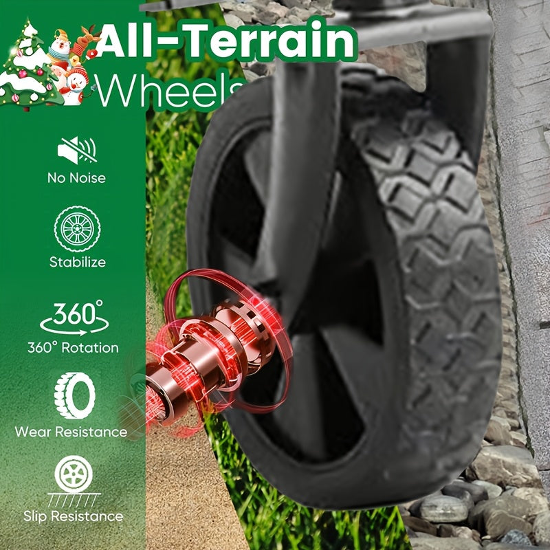 Collapsible Folding Wagon Cart, Track and Field Equipment Transporter Large Capacity Camping Wagon, All-Terrain Foldable Pet Stroller, Heavy-Duty Utility Wagon Cart for Grocery, Outdoor, Beach, Gardening, Shopping, Pet Outing