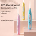 3 Colors USB Rechargeable Electric Pet Paw Hair Trimmer Clipper Kit, LED Illuminated Deep Trim, Lithium Battery - F1 Pet Grooming Tool