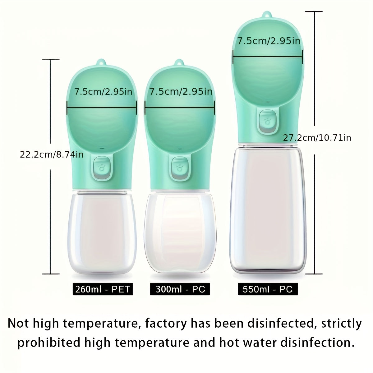 Portable Dog Water Bottle, Travel Cup for Dog Walking, Pet Water Dispenser and Feeder Accessories