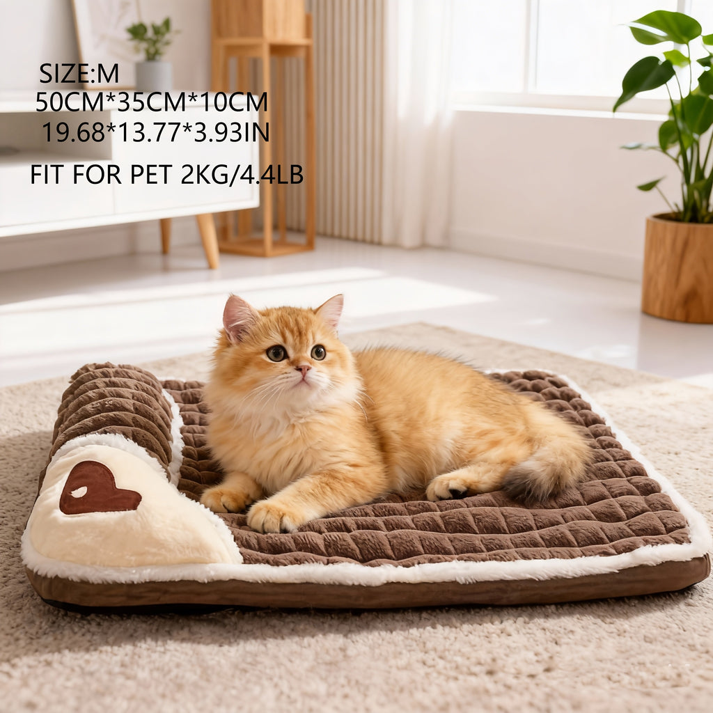 1pc Dog Mat, Four Seasons Universal Kennel, Sleeping Nest with Winter Removable And Washable Floor Mat, Dog Sleeping Mat, Pet Soft Spine Protection
