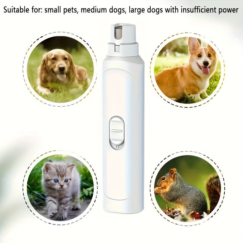 Electric Pet Nail Grinder for Dogs & Cats, 1pc Paw Grooming Tool, Battery-Operated (Battery Not Included) - Plastic, Dog Nail Grinders