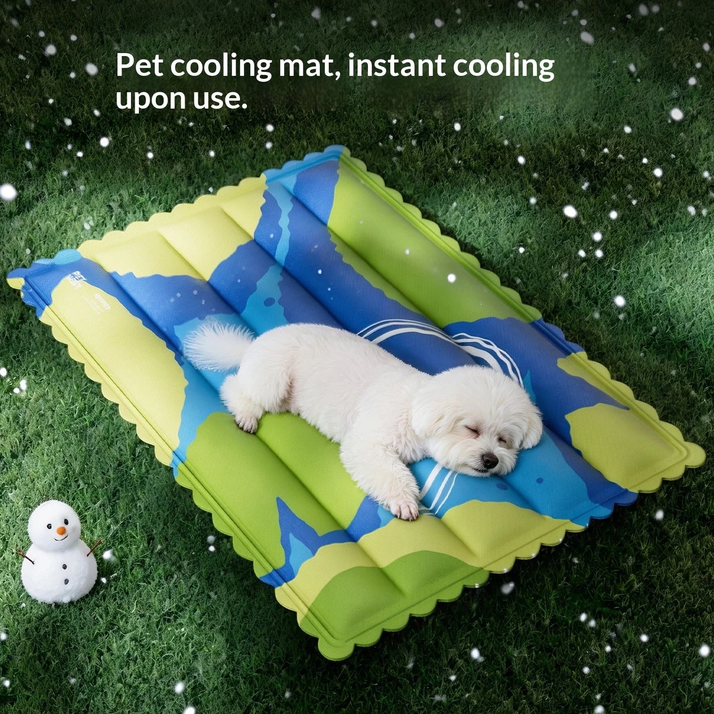 Pet Cooling Mat Ice Blanket Summer Dog Pad Water Injection Self Cooling Waterproof Wear Resistant Bite Resistant for Dogs Cats