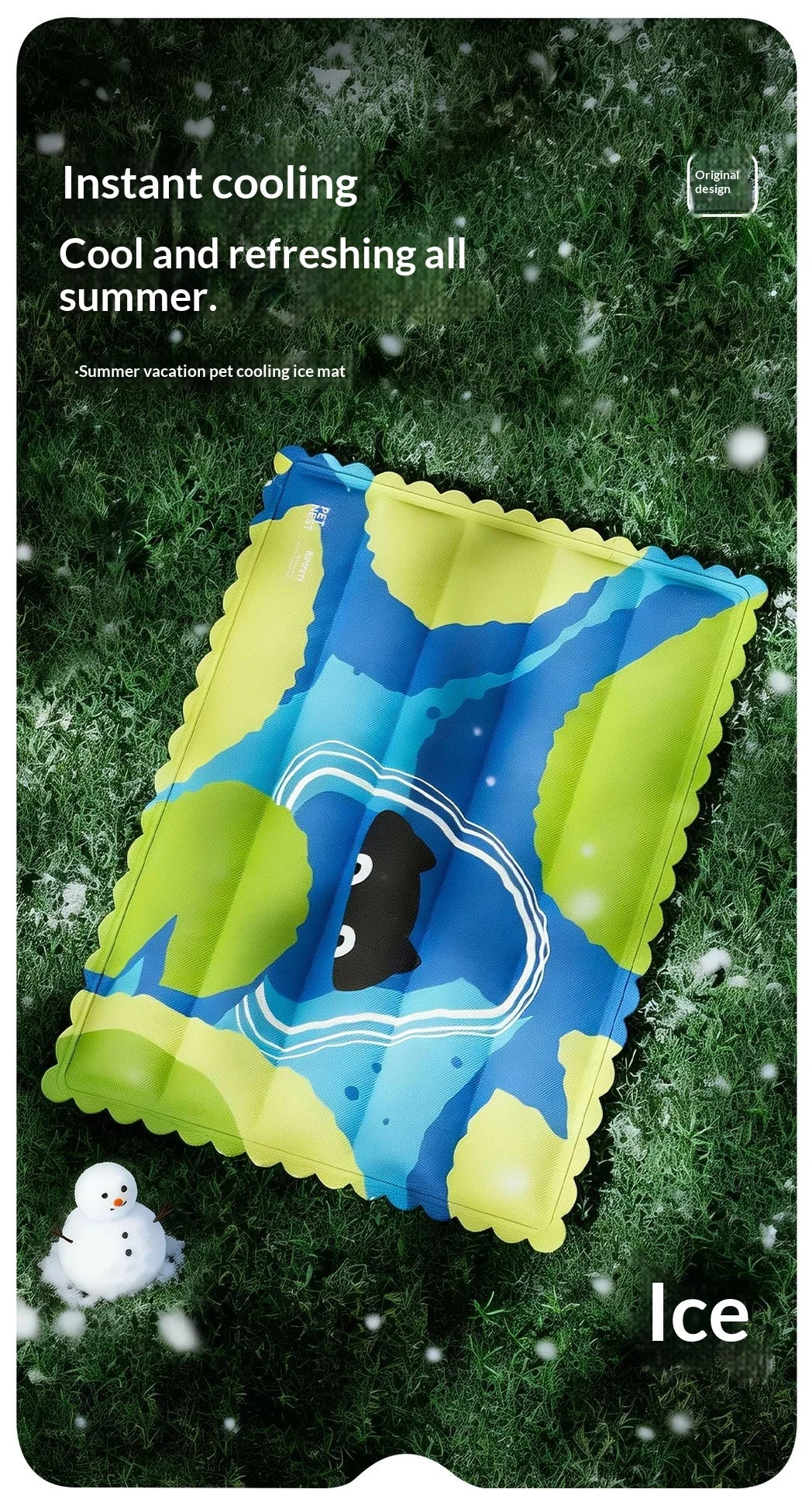 Pet Cooling Mat Ice Blanket Summer Dog Pad Water Injection Self Cooling Waterproof Wear Resistant Bite Resistant for Dogs Cats