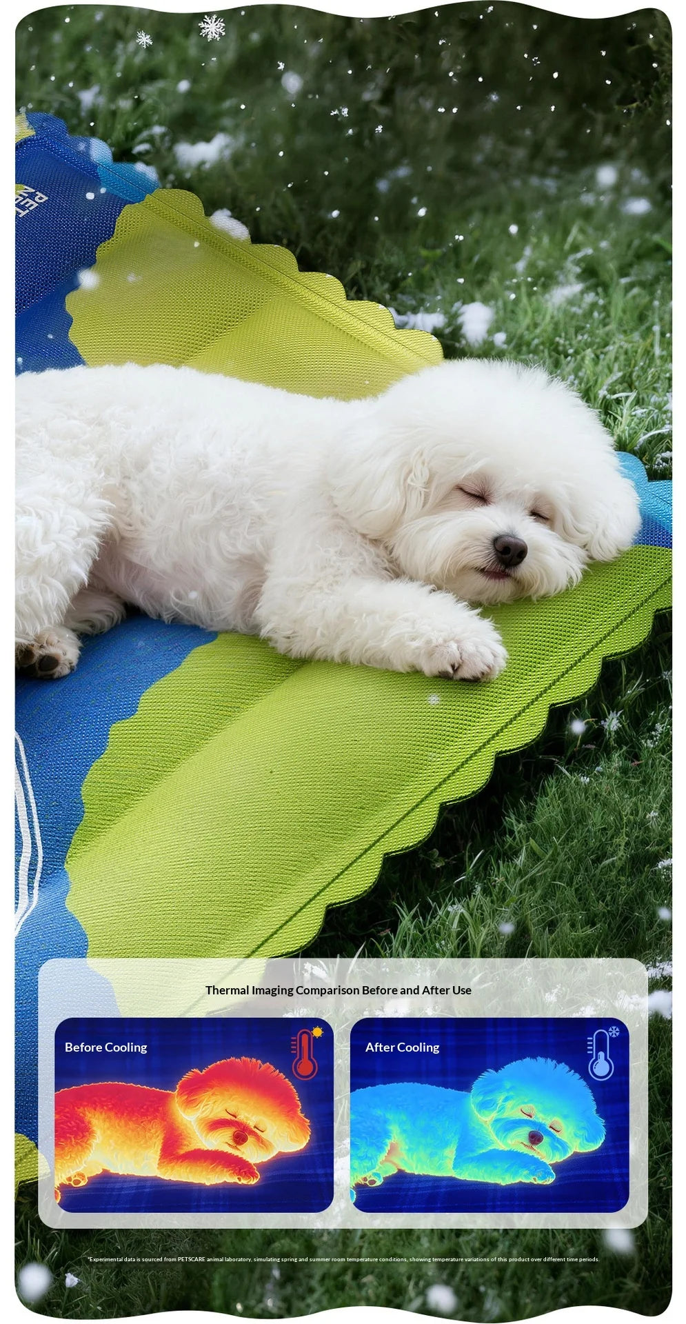 Pet Cooling Mat Ice Blanket Summer Dog Pad Water Injection Self Cooling Waterproof Wear Resistant Bite Resistant for Dogs Cats