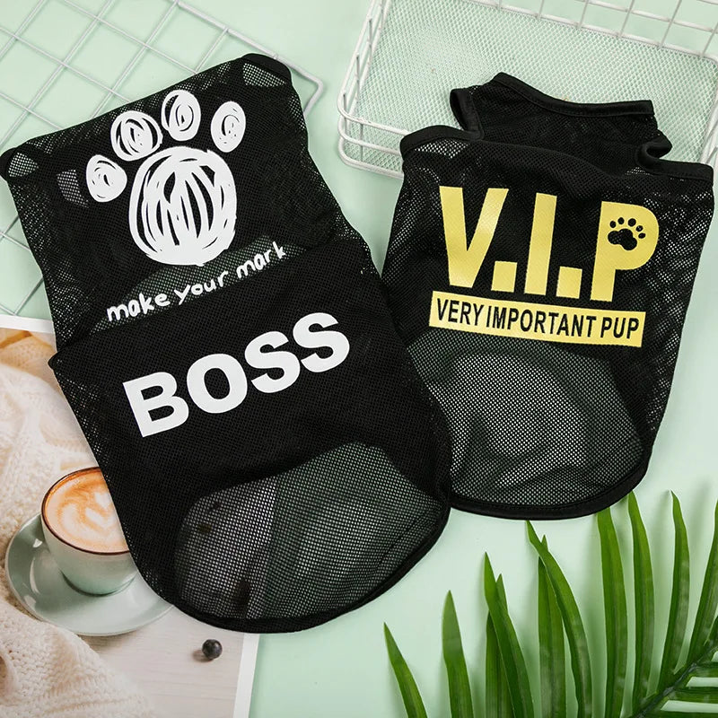 Pet Dog Clothes Summer Jersey Pet Cat Vest Mesh Breathable Dog T-shirt for Small Large Dog Pet Costume