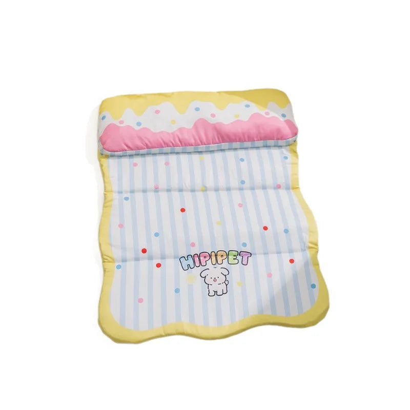 Pet Striped Mat Foldable and Waterproof Suitable for Small and Medium-sized Dogs Cool Cat Bed Mattress