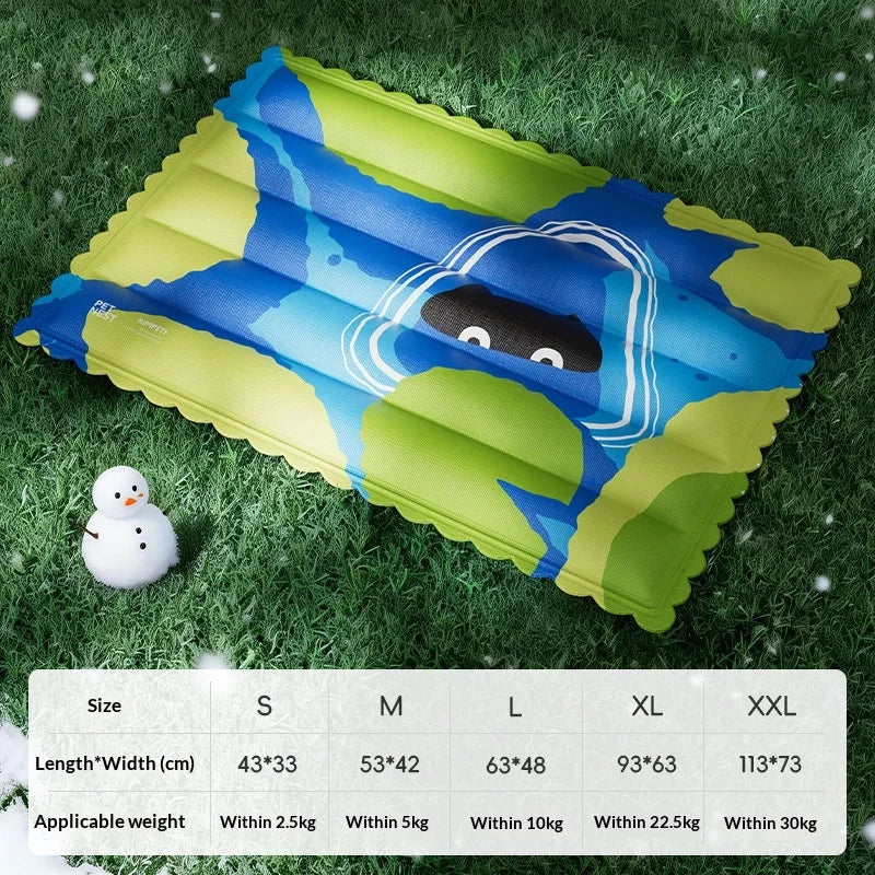 Pet Cooling Mat Ice Blanket Summer Dog Pad Water Injection Self Cooling Waterproof Wear Resistant Bite Resistant for Dogs Cats