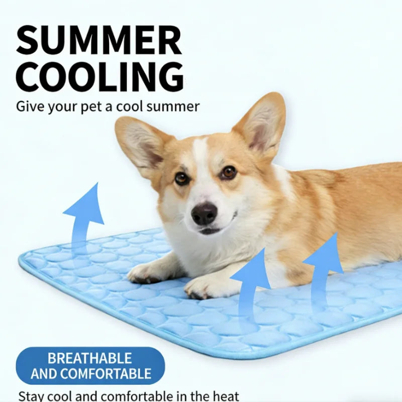 Dog Mat Cooling Summer Pad Mat For Dogs Cat Blanket Sofa Breathable Pet Dog Bed Summer Washable For Small Medium Large Dogs Car
