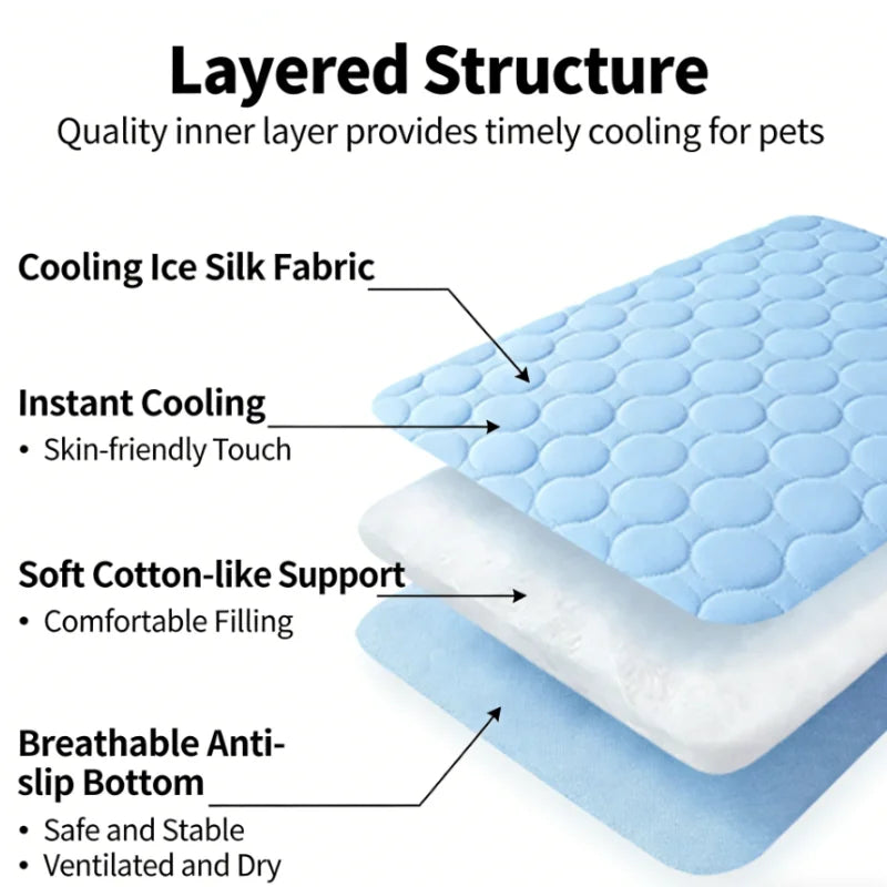 Dog Mat Cooling Summer Pad Mat For Dogs Cat Blanket Sofa Breathable Pet Dog Bed Summer Washable For Small Medium Large Dogs Car