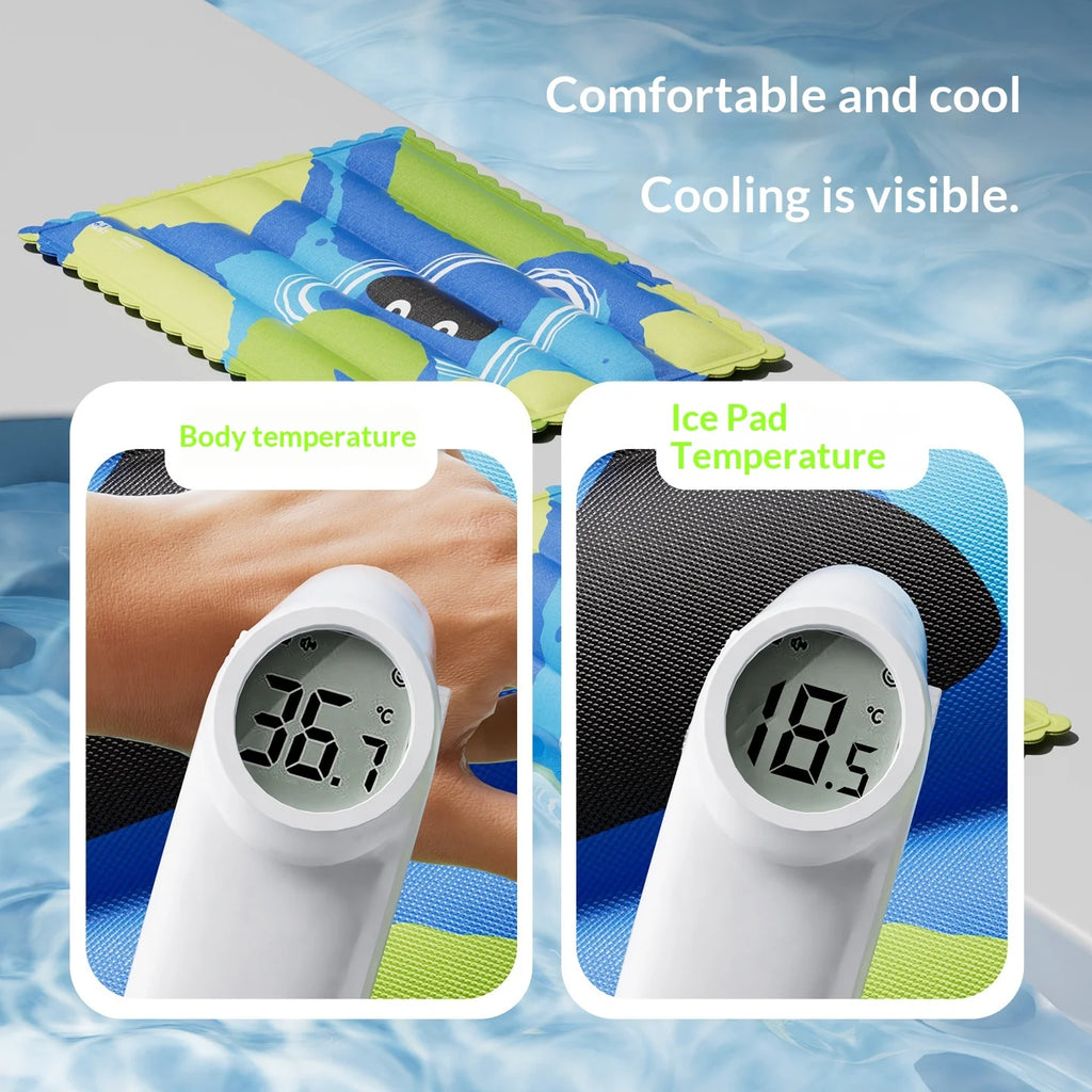 Pet Cooling Mat Ice Blanket Summer Dog Pad Water Injection Self Cooling Waterproof Wear Resistant Bite Resistant for Dogs Cats