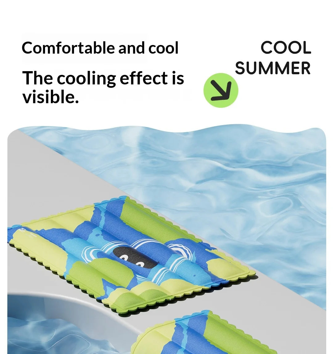 Pet Cooling Mat Ice Blanket Summer Dog Pad Water Injection Self Cooling Waterproof Wear Resistant Bite Resistant for Dogs Cats