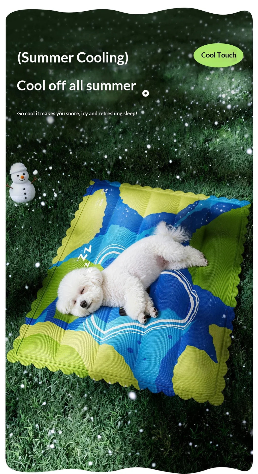 Pet Cooling Mat Ice Blanket Summer Dog Pad Water Injection Self Cooling Waterproof Wear Resistant Bite Resistant for Dogs Cats