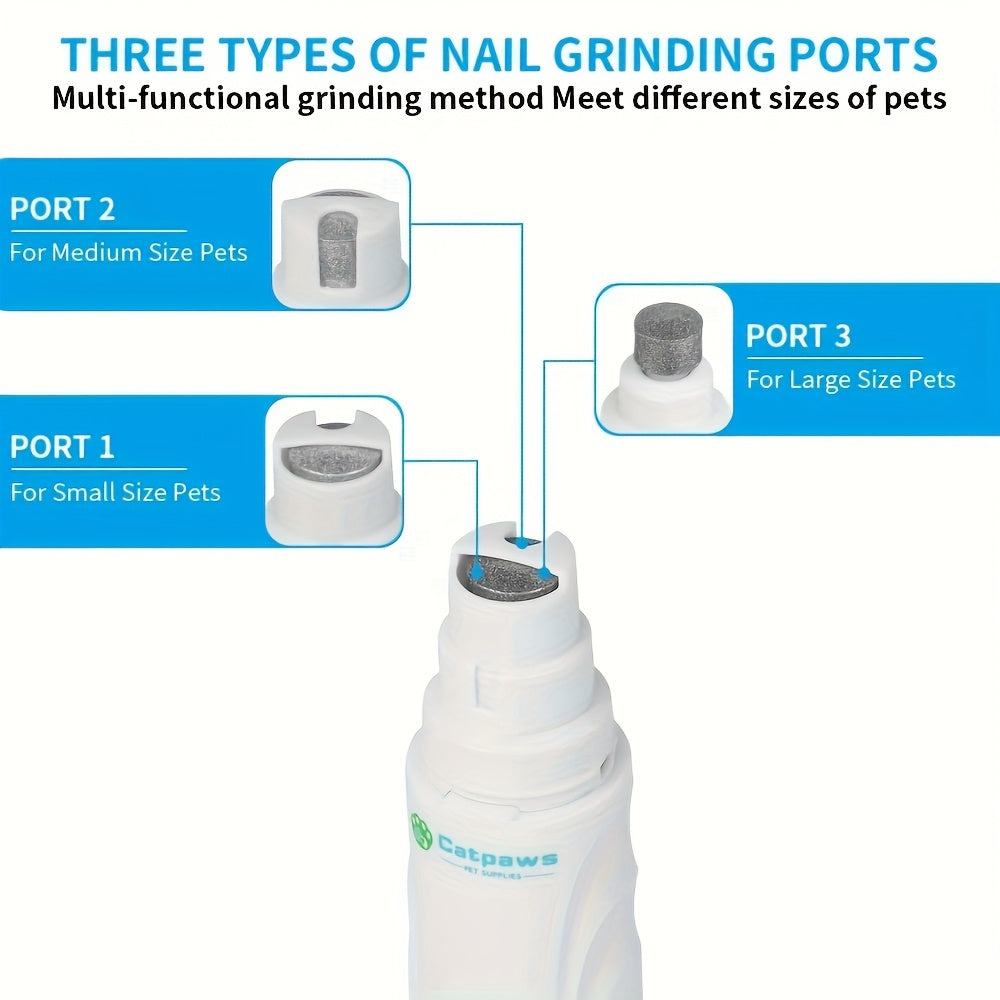 Electric Pet Nail Grinder USB Rechargeable Electric Dog Nail Clippers Quiet Electric Dog Cat Paws Nail Grooming Trimmer Tools