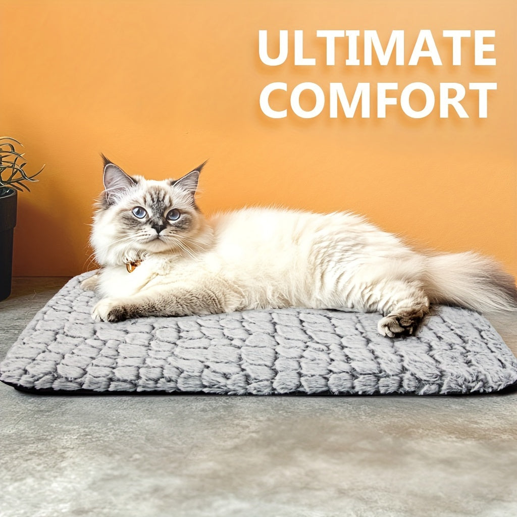 [Thermal Pet Mat] Extra Warm Thermal Cat Dog Bed Mat, Ultra Soft Cat Pet Mat Pad for Indoor Outdoor with Removable Cover Non-Slip Bottom Washable