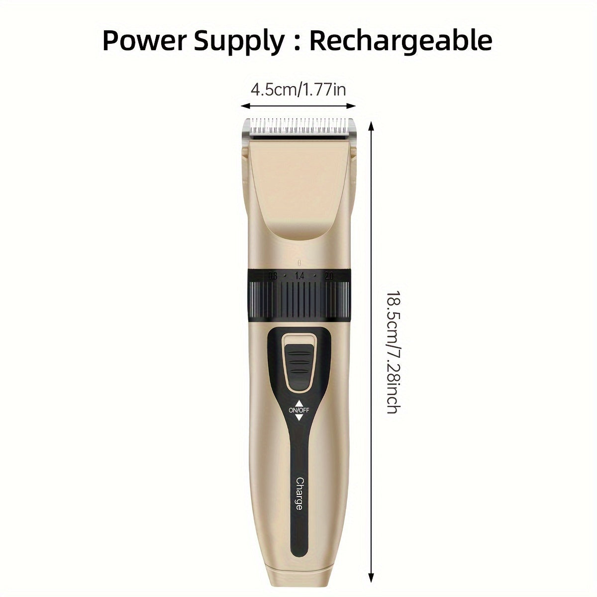 Rechargeable Dog Grooming Clipper Set, Quiet Electric Pet Hair Trimmer for Thick Coats, USB Charging, Cordless Design with Lithium Battery, 4 Guide Combs - Pet Hair Cutter Kit for Dogs and Cats