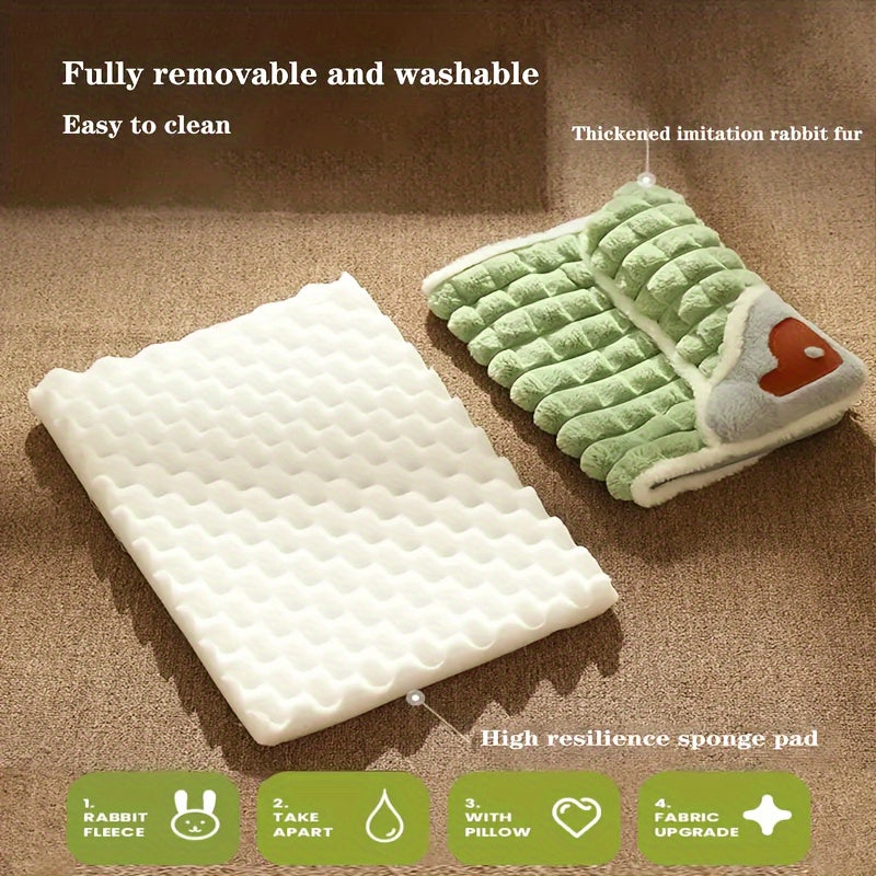 1pc Dog Mat, Four Seasons Universal Kennel, Sleeping Nest with Winter Removable And Washable Floor Mat, Dog Sleeping Mat, Pet Soft Spine Protection